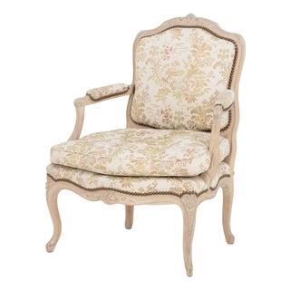 Louis XV Style Upholstered Fauteuil For Sale