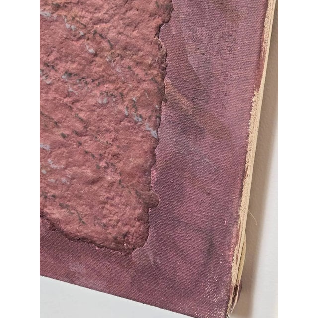 Mid-Century Modern Jan Tips "Architectural Series #35" 1984 Mixed Media Abstract Diptych on Canvas For Sale - Image 3 of 17