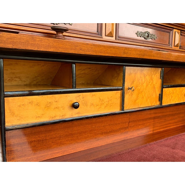 19th Century Empire Mahogany Bureau Secretary with Bookcase For Sale - Image 13 of 18
