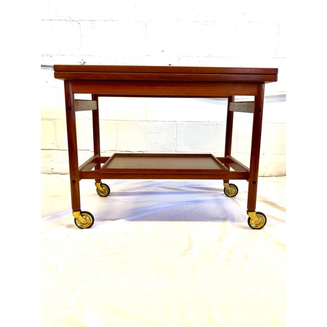 Wood Danish Mid 20th Century Teak Cocktail Cart by Kurt Ostervig for Jason Mobler For Sale - Image 7 of 11