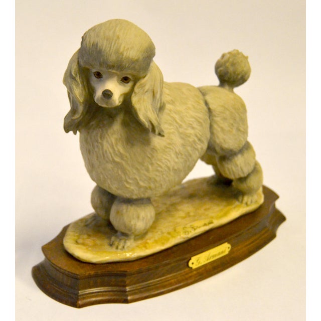 1980s 1980 Marked Giuseppe Armani Florence Poodle Animal Figurine Dog Sculpture Italy For Sale - Image 5 of 13