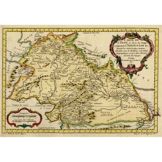 Antique Map of Part of India, 1755 For Sale