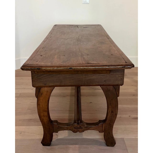 18th Century Spanish Chestnut Lyre Console Table For Sale - Image 9 of 13