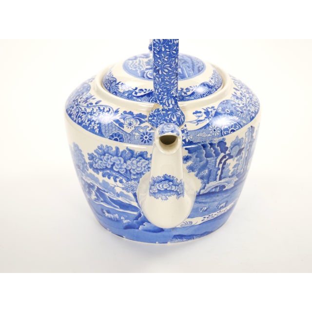 Oversized Italian Blue and White Porcelain Tea or Coffee Pot For Sale - Image 10 of 14