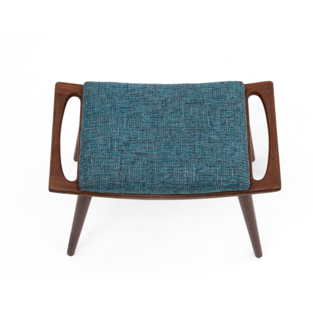 Aarflot Möbler Norway Teak Stool Number 85 After Hans Wegner Bench Mid Century 1960s For Sale - Image 13 of 18
