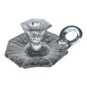 C1840 Antique Documented Baccarat France Crystal Chamber Stick Night Candle Holder