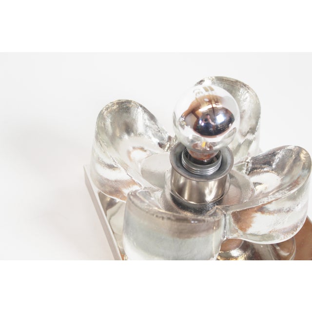 Small Chrome and Glass Wall Lights from Sische, 1970s, Set of 2 For Sale - Image 6 of 9