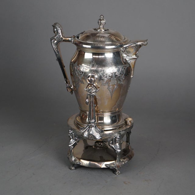 Antique Figural Silver Plated Tilting Tea Pot, Circa 1890 For Sale - Image 9 of 12