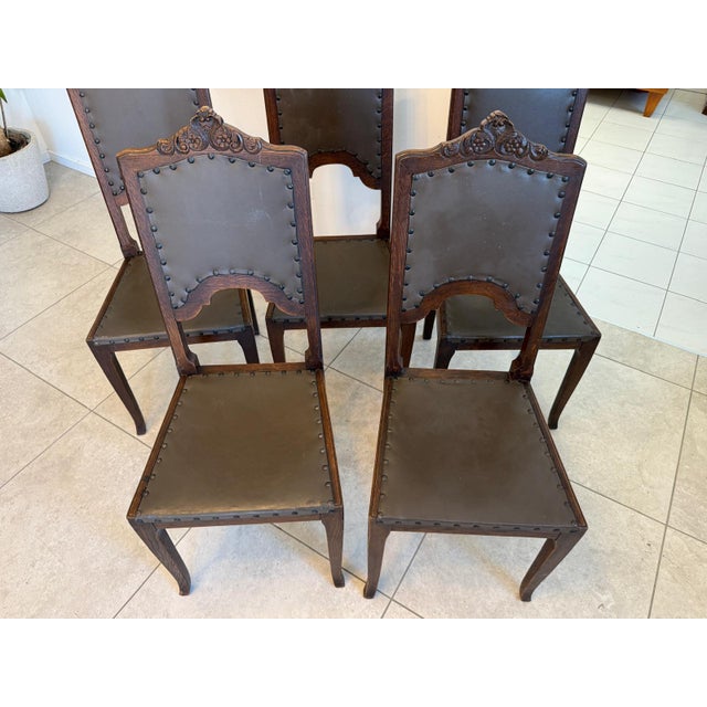 Historicism Ensemble Chairs, 1890s, Set of 5 For Sale - Image 5 of 8