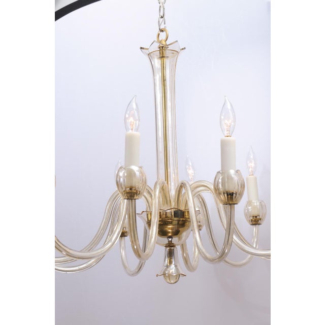 1960s 10-Light Venetian Glass Chandelier - Italy For Sale - Image 4 of 18