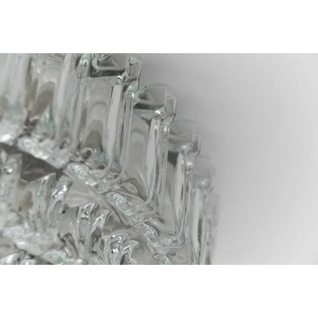 Four-Tier Crystal Glass Flush Mount Light by Limburg, Germany, 1960s For Sale - Image 8 of 9