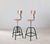 Industrial Height-Adjustable Bar Stools by L Sautereau, 1950s, Set of 2 For Sale - Image 6 of 6