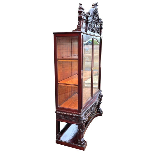 19th Century Mahogany Display Cabinet, 1880 For Sale - Image 3 of 15