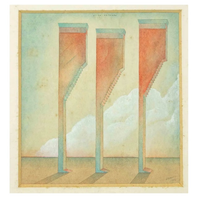 Paolo Giarsetti, Superb Game, Watercolor, 1979 For Sale