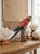 Scarlet Vintage Italian Hand-Painted Ceramic Scarlet Macaw Parrot Sculpture For Sale - Image 8 of 12
