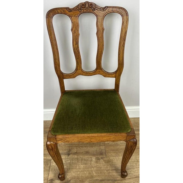 French Dining Chairs in Oak, Set of 4 For Sale - Image 6 of 13