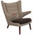 Papa Bear Chair in Grey Hallingdal Fabric by Hans Wegner, 1980s For Sale - Image 4 of 18