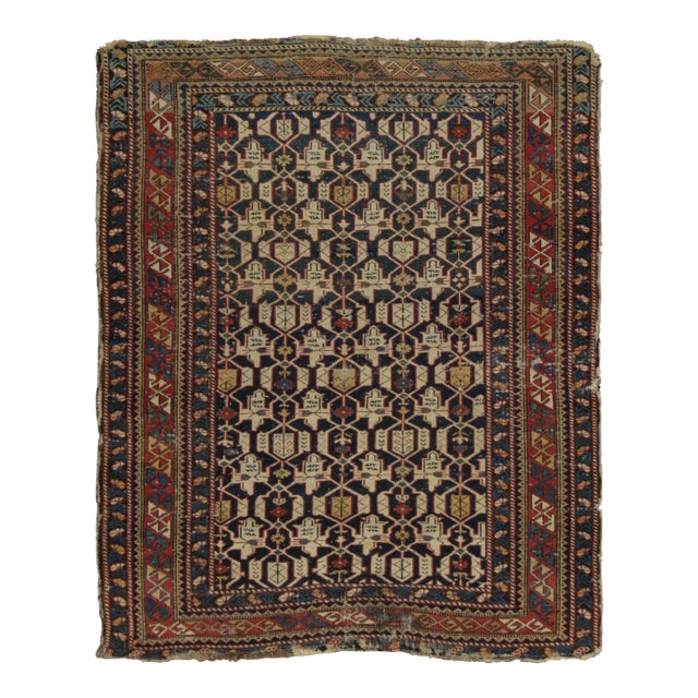 Vintage Turkish Anatolian Rug With Geometric Lattice Design - Rug & Kilim For Sale