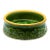 1930s Art Deco Green Glazed Hunting Dog Stoneware Pet Bowl Attributed to McCoy or RRP Co. For Sale