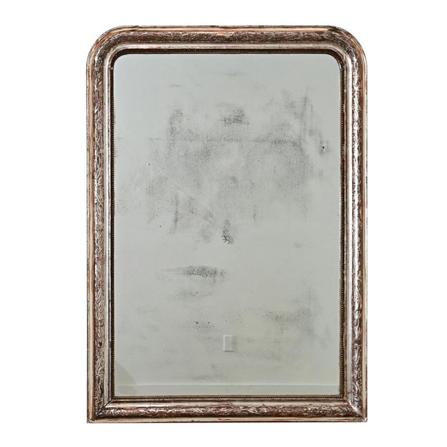 French French 19th Century Louis Philippe Silver Gilt Mirror For Sale - Image 3 of 11