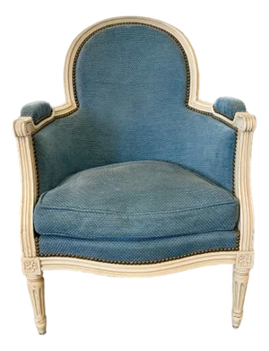 1940s French Louis XVI Style Painted Bergere Armchair
