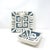 A compact square tray in a solid graphite glaze with a hand-painted Greek key border. Made in Italy. As hand-painted work,...