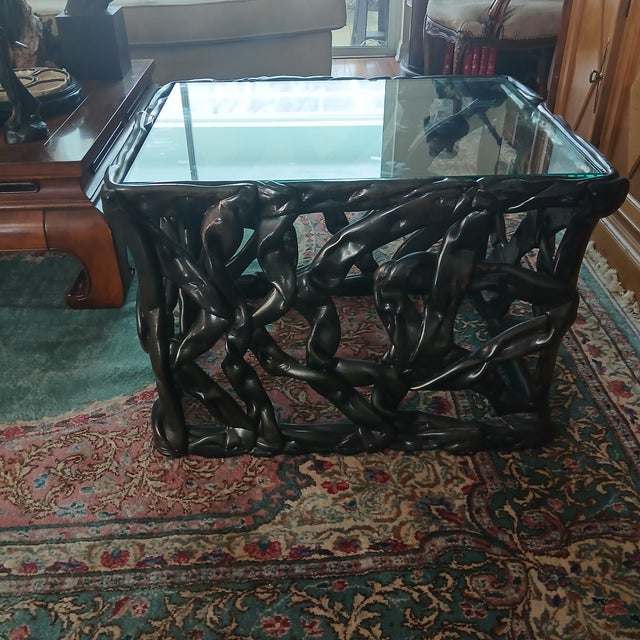 Hollywood Regency Tony Duquette Rectangular "Pulled Taffy" Table Hollywood Regency For Sale - Image 3 of 6