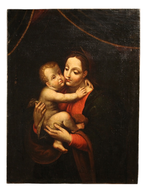 Italian Artist, Madonna and Child, 1770, Oil on Canvas