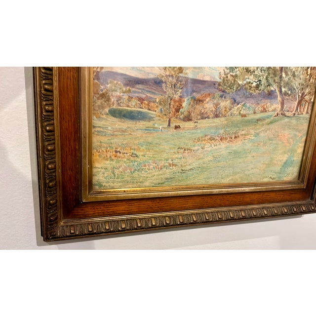 Antique 1920’s Watercolor Landscape Painting For Sale In Atlanta - Image 6 of 7