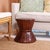 Wood Elly Round Oak Wood Side Table For Sale - Image 7 of 9