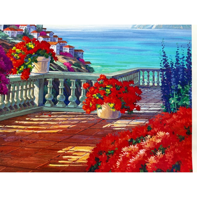 Paper Art Print "Mediterranean Morning Mist" Mikki Senkarik 26 1/2" X 32" 1996 Open Ed For Sale - Image 7 of 8