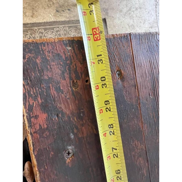 Antique Early American Primitive Style Painted Pie Safe Punched Tin Cabinet Cupboard. For Sale - Image 13 of 17