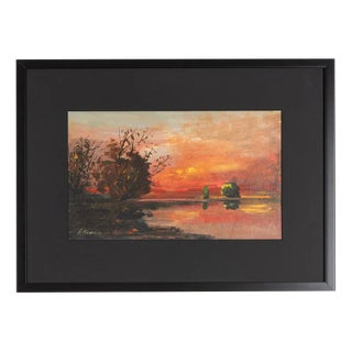 Fred Nömeier, Flusslandschaft II, Oil on Linen For Sale