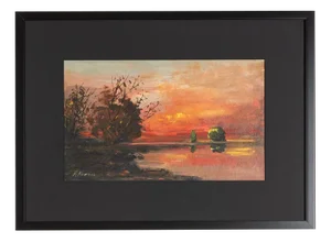 Fred Nömeier, Flusslandschaft II, Oil on Linen