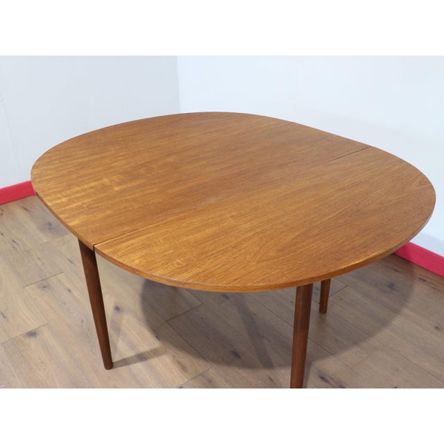 Brown Mid Century Modern Vintage Folding Dining Table in the Style of G Plan Danish Style For Sale - Image 8 of 15
