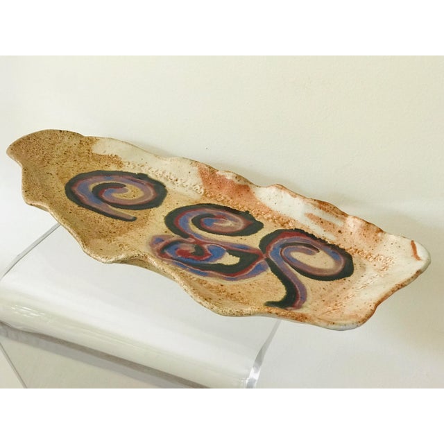 70’s California Studio Pottery Tray For Sale - Image 11 of 12