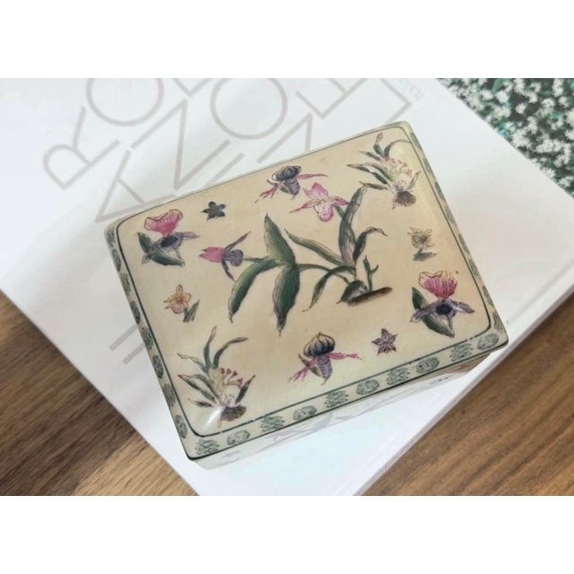 Botanical Porcelain Box with Lid from G&C Denmark For Sale - Image 10 of 10