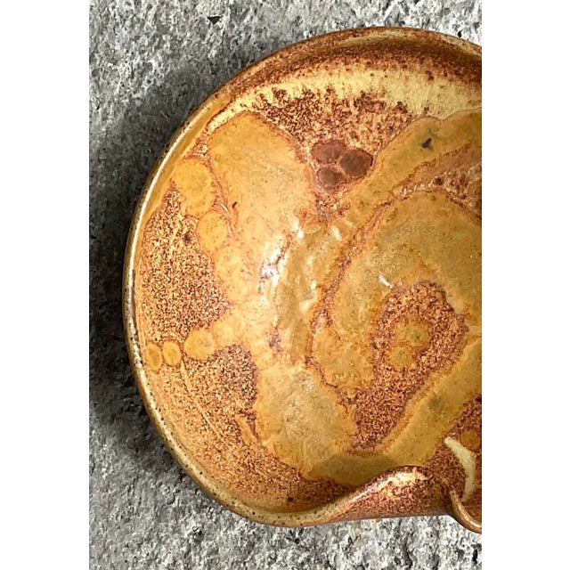 Vintage Boho Studio Pottery Bowl For Sale - Image 9 of 12