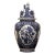 Mid-Century Dutch Faience Blue and White Painted Delft Ginger Jar With Lid For Sale