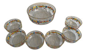 Vintage Italian Glass Fruit and Dessert Bowls from Cerve, Macedonia, 1998, Set of 7