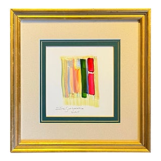 Minimal Abstract Painting of Vertical Color Fields For Sale