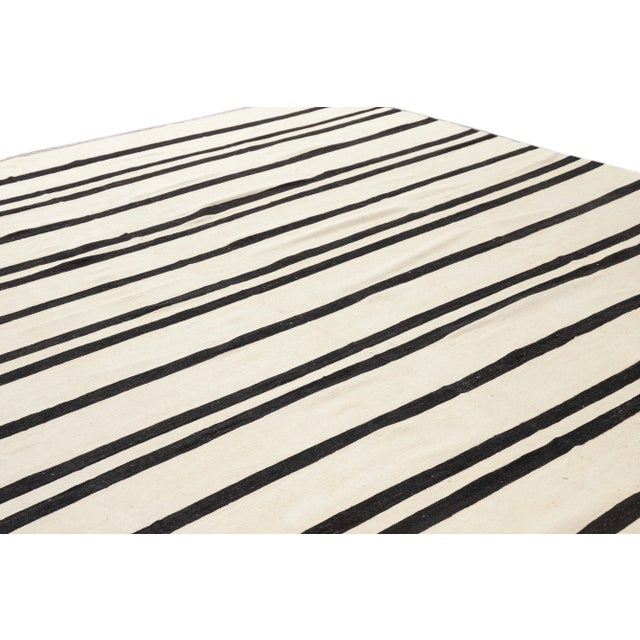 Oversize 21st Century Modern Flat-Weave Kilim Rug For Sale - Image 9 of 11