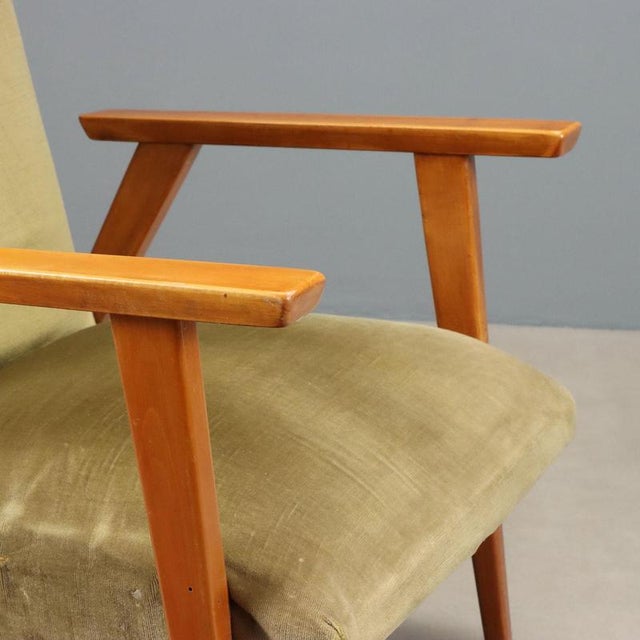 Vintage Lounge Chair in Beech, 1960s For Sale - Image 4 of 9