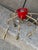 Red Mid-Century Modern Hanging Lamp in Brass and Glass, 1950s For Sale - Image 8 of 18