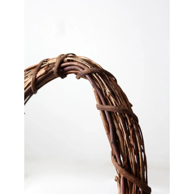 Vintage Rustic Twig Basket For Sale - Image 9 of 12