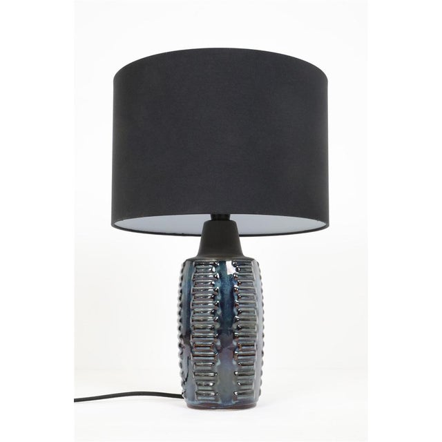 Large Danish Blue Series Table Lamp in Ceramic by Einar Johansen for Søholm, 1970s For Sale - Image 6 of 13