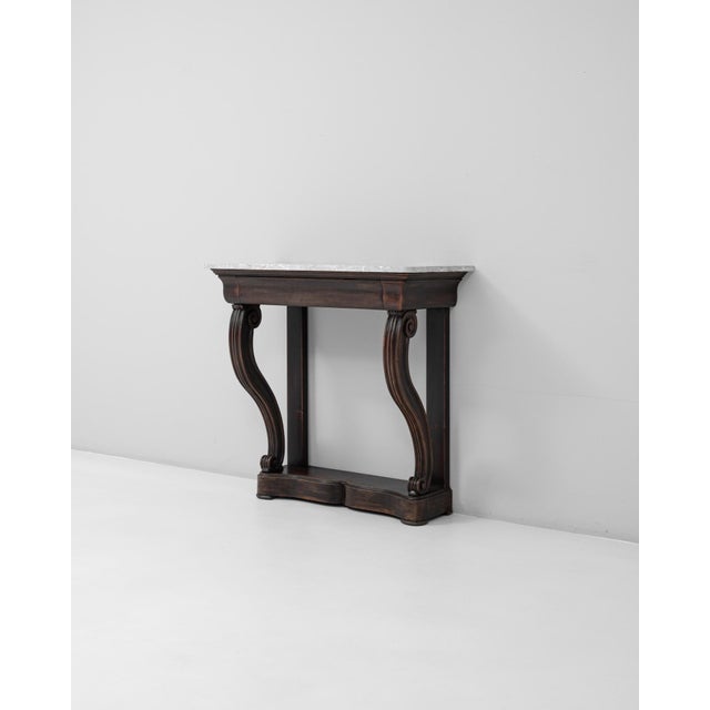 Traditional 19th Century French Restauration Console Table With Marble Top For Sale - Image 3 of 18