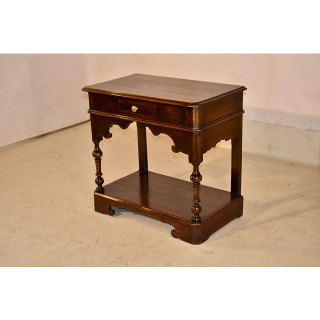 Wood 19th Century English Oak Console or Side Table For Sale - Image 7 of 11