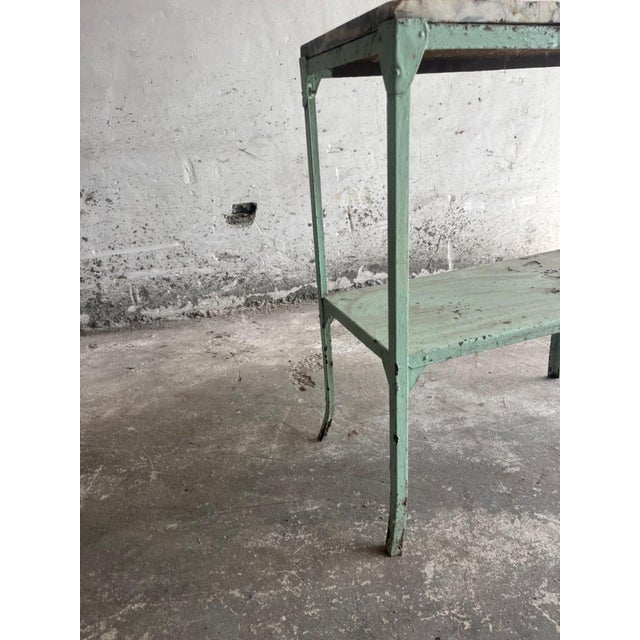 Industrial Two Tier Metal Side Table For Sale - Image 13 of 17