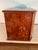 English Heavy Large Burlwood Jewelry Box Chest Safe With Locks and Beige Lining, Made in Italy For Sale - Image 3 of 12